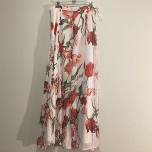 NWT Anthropologie Paper crown tulipa skirt a-line